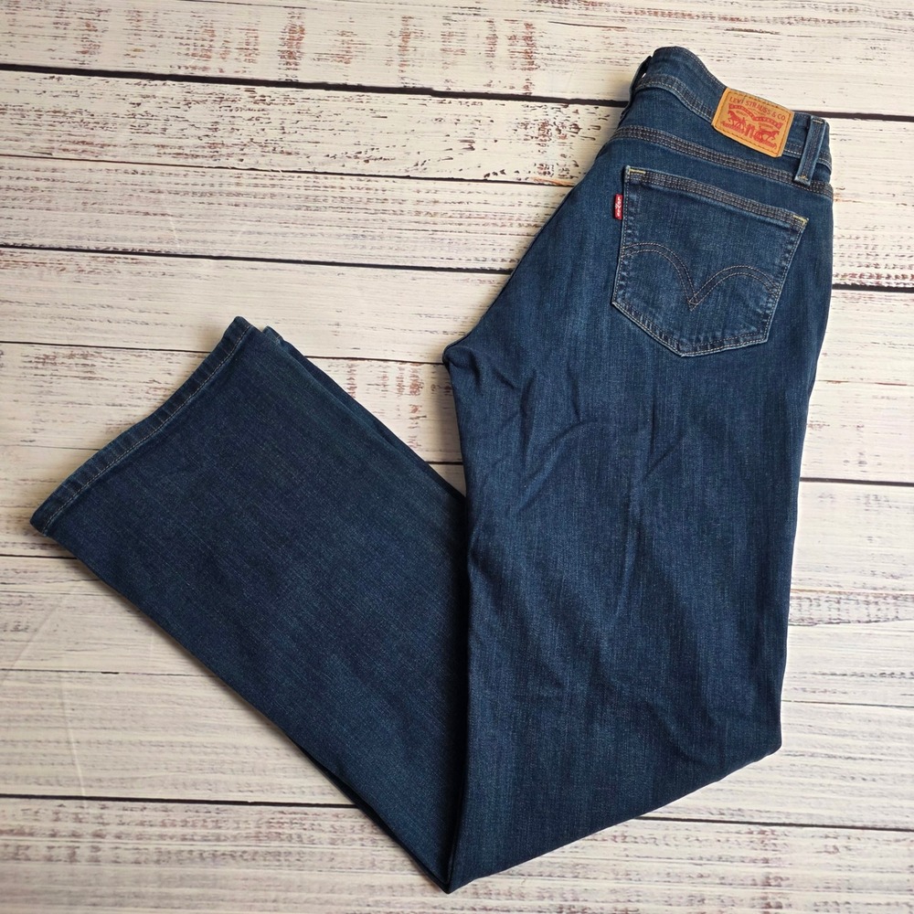 Levis 529 Curvy Bootcut Jeans Womens 8M Dark Wash Denim Stretch Blue‎ 51951-0004